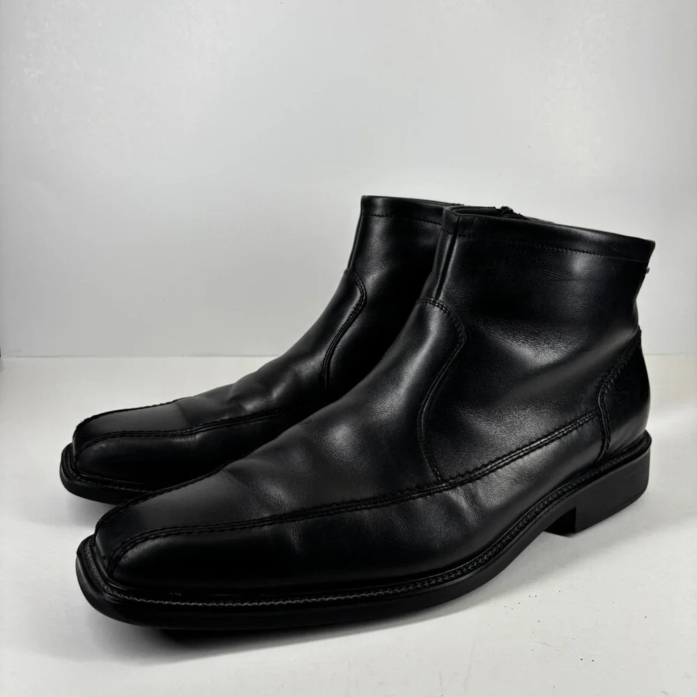 Lloyd Shoes Men's 11 Black Leather GORE-TEX Partelana Waterproof Zip Ankle Boots